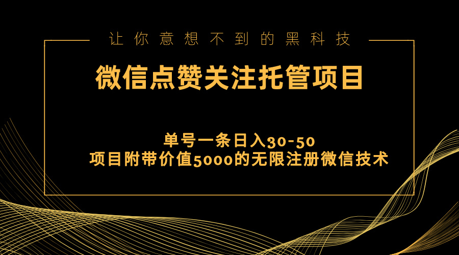 （11177期）视频号托管点赞关注，单微信30-50元，附带价值5000无限注册微信技术-小i项目网