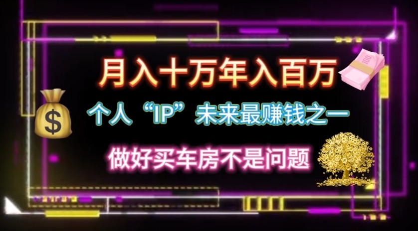 本人“ip”月入10w，年收入100w-小i项目网