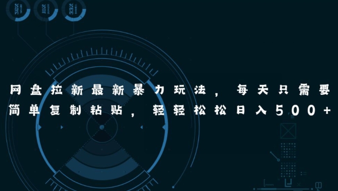 百度云盘引流全新暴力行为游戏玩法，每日简易只需拷贝，轻松日入五张-小i项目网