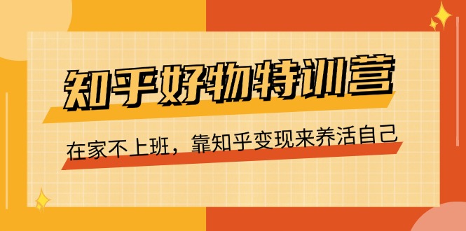 （11369期）知乎好物特训营，在家不上班，靠知乎变现来养活自己（16节）-小i项目网