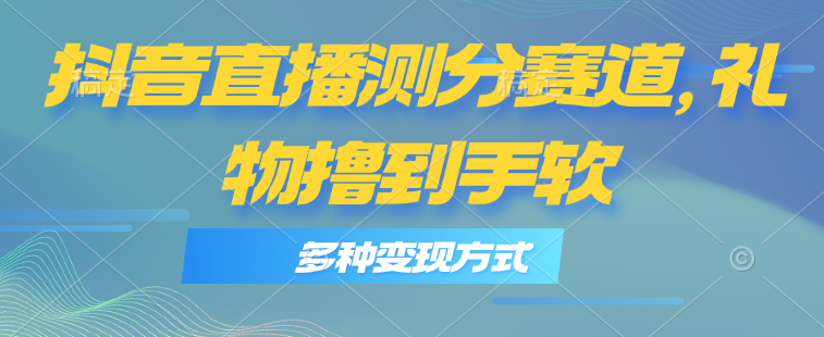 （11380期）抖音直播测分赛道，多种变现方式，轻松日入1000+-小i项目网