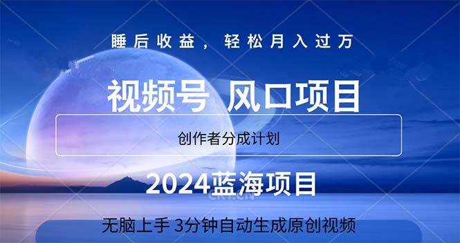 （11388期）2024蓝海项目，3min自动生成视频，月入了万-小i项目网