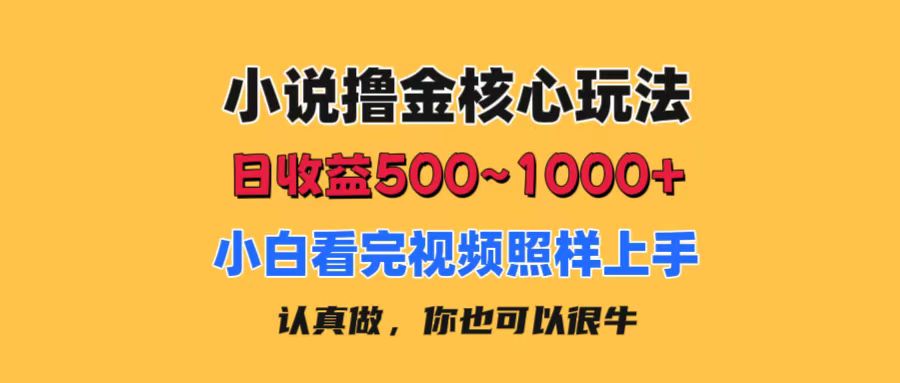 （11461期）小说撸金核心玩法，日收益500-1000+，小白看完照样上手，0成本有手就行-小i项目网