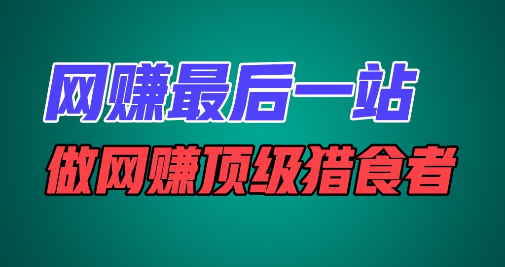 网络赚钱最后一站，卖项目，做网络赚钱顶尖猎食者-小i项目网