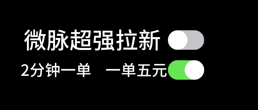 （11580期）微脉超强拉新， 两分钟1单， 一单利润5块，适合小白-小i项目网