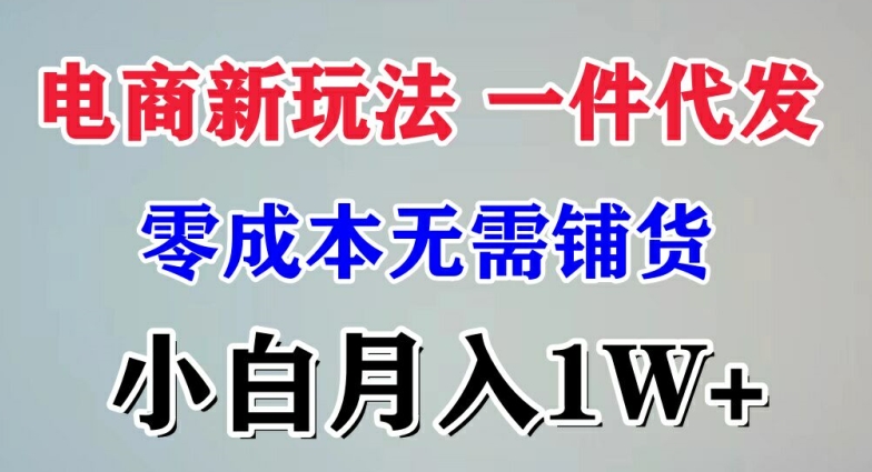 电子商务新模式 一件代发,零成本不用进货，新手月入1W-小i项目网