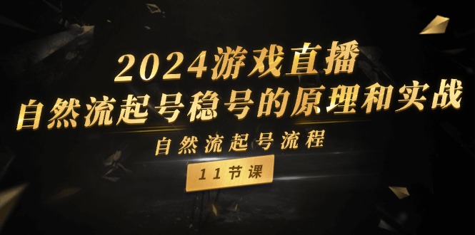 （11653期）2024游戏直播-自然流起号稳号的原理和实战，自然流起号流程（11节）-小i项目网