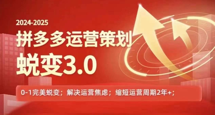 2024-2025拼多多运营对策成长3.0，0~1华丽蜕变，处理信息焦虑-小i项目网