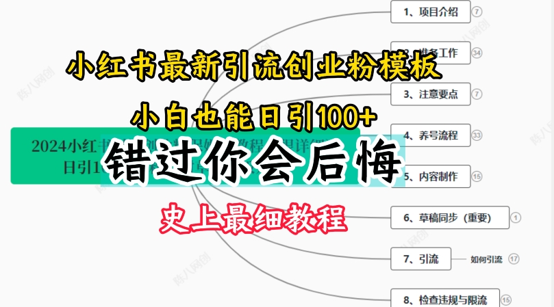 2024小红书引流自主创业粉史上最牛细实例教程，教你如何引流方法【揭密】-小i项目网