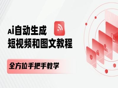 AI自动生成短视频和图文课程，全方位手把手教学-小i项目网