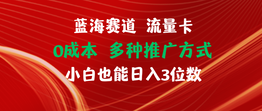 （11768期）瀚海跑道 上网卡 0成本费 新手也可以日入三位数-小i项目网