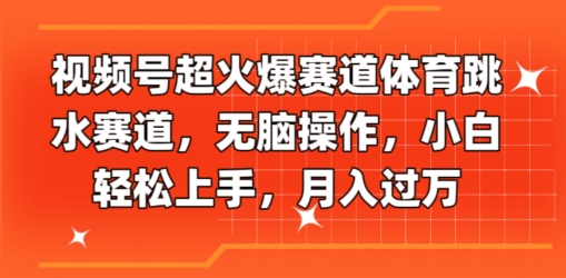 视频号超火爆赛道体育跳水赛道，无脑操作，小白轻松上手，月入过万-中创网_分享创业资讯_最新网络项目资源-小i项目网