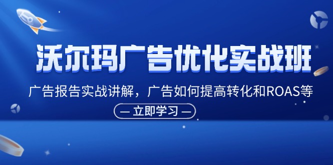 沃尔玛广告优化实战班，广告报告实战讲解，广告如何提高转化和ROAS等-小i项目网