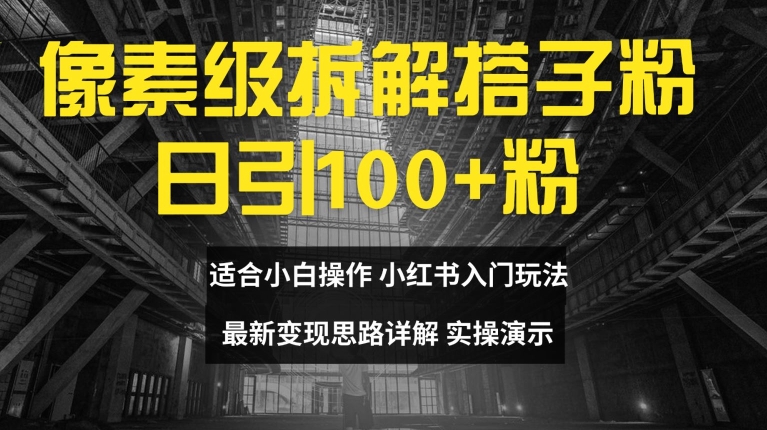 像素级拆卸搭子粉，日引100 ，新手看了可入门，全新转现构思详细说明【揭密】-小i项目网