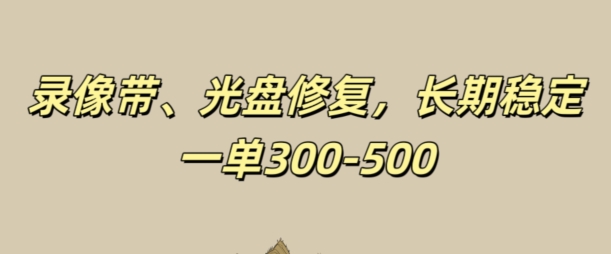 光碟视频修补，持续稳定，不耗号，一单300-500-小i项目网