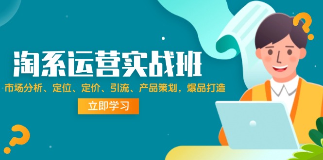 （12186期）淘系运营实战班：市场分析、定位、定价、引流、产品策划，爆品打造-小i项目网