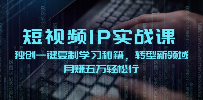 短视频IP实战课，独创一键复制学习秘籍，转战新领域，月赚五万轻松行-小i项目网