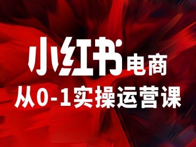 小红书电商从0-1实际操作运营课，使你从小白到精锐-小i项目网