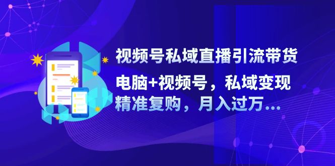 （12249期）视频号私域直播引流带货：电脑+视频号，私域变现，精准复购，月入过万…-小i项目网