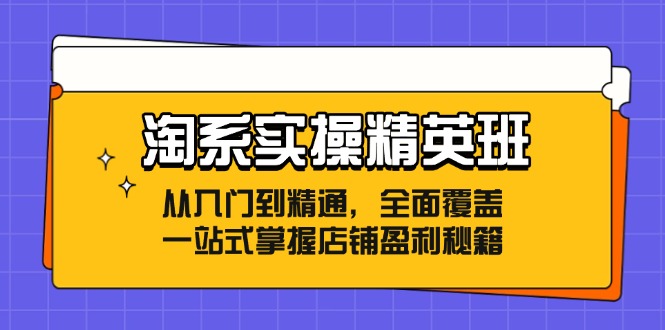 淘宝实际操作精英班：实用教程，全覆盖，一站式把握店面赢利秘笈-小i项目网