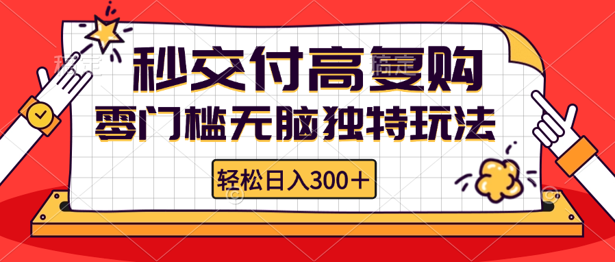 （12839期）零门槛无脑独特玩法 轻松日入300+秒交付高复购   矩阵无上限-小i项目网