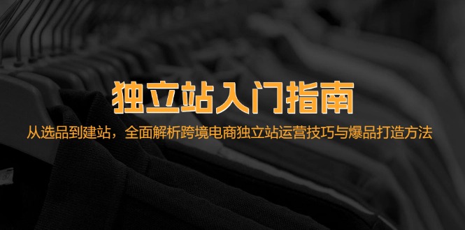 （12882期）自建站新手入门手册：从选款到建网站，深度剖析跨境电子商务独立站运营技巧与爆款…-小i项目网