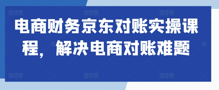 电商财务京东商城查账实操课程，处理电子商务查账难点-小i项目网