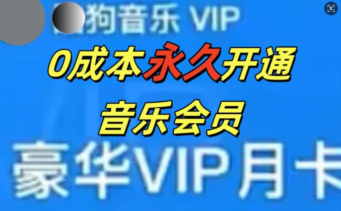 0成本费永久性音乐会员，可使用可卖掉，多种多样转现方式日入3张-小i项目网