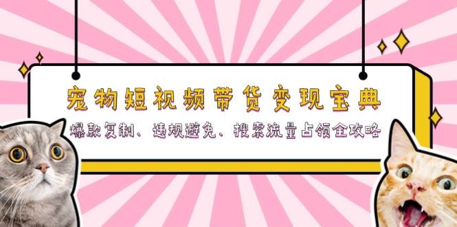 小宠物短视频卖货转现秘笈：爆品拷贝、违反规定防止、精准流量攻占攻略大全-小i项目网