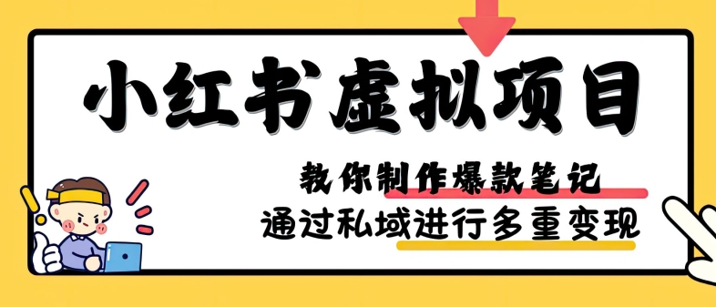 小红书虚拟项目实战，爆款笔记制作，矩阵放大玩法分享-小i项目网