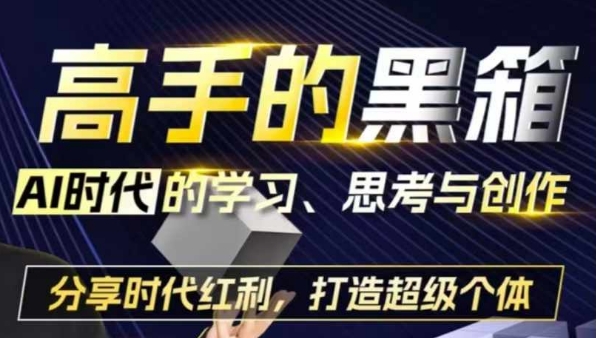 高手的黑箱：AI时代学习、思考与创作-分红时代红利，打造超级个体-小i项目网