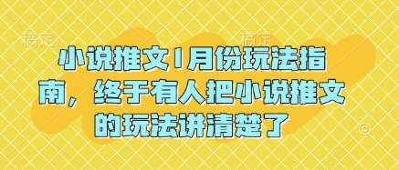 小说推文1月份玩法指南，终于有人把小说推文的玩法讲清楚了!-小i项目网