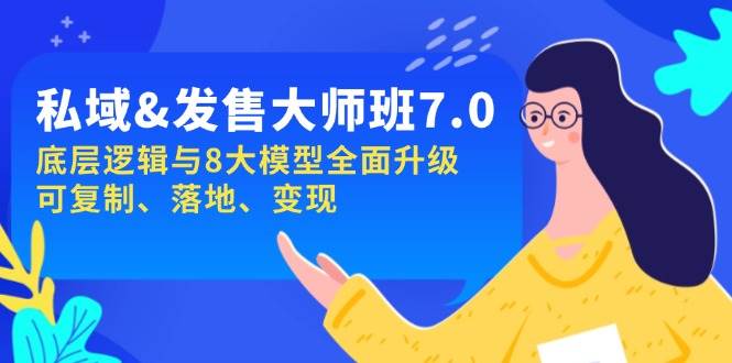 公域&开售-大师班第7期，底层思维与8大模型全新升级 复制推广 落地式 转现-小i项目网