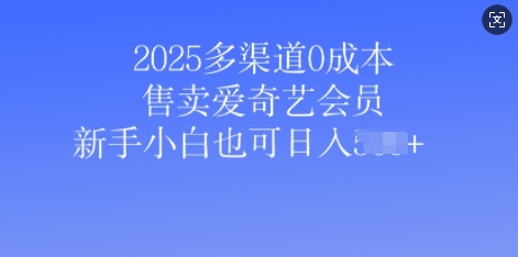 2025多种渠道0成本费出售爱奇艺vip，新手入门也可以日入好几张-小i项目网