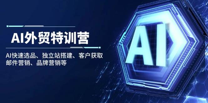 AI出口外贸夏令营：AI迅速选款、自建站构建、顾客获得、电子邮件营销、品牌推广等-小i项目网