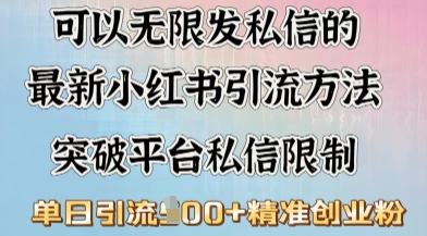 全新“摆烂式”引流方法玩法，小红书私信引流方法，单日引流方法100-小i项目网