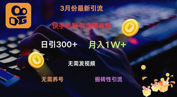 快手视频私信引流方法精准粉，当日奏效不用上传视频打金引流法日引300-小i项目网